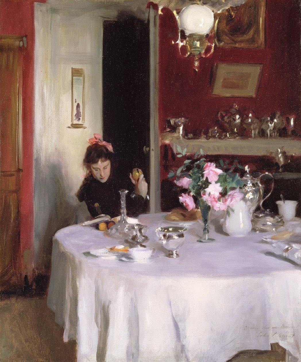 A mesa do café da manhã, 1884 de John Singer Sargent