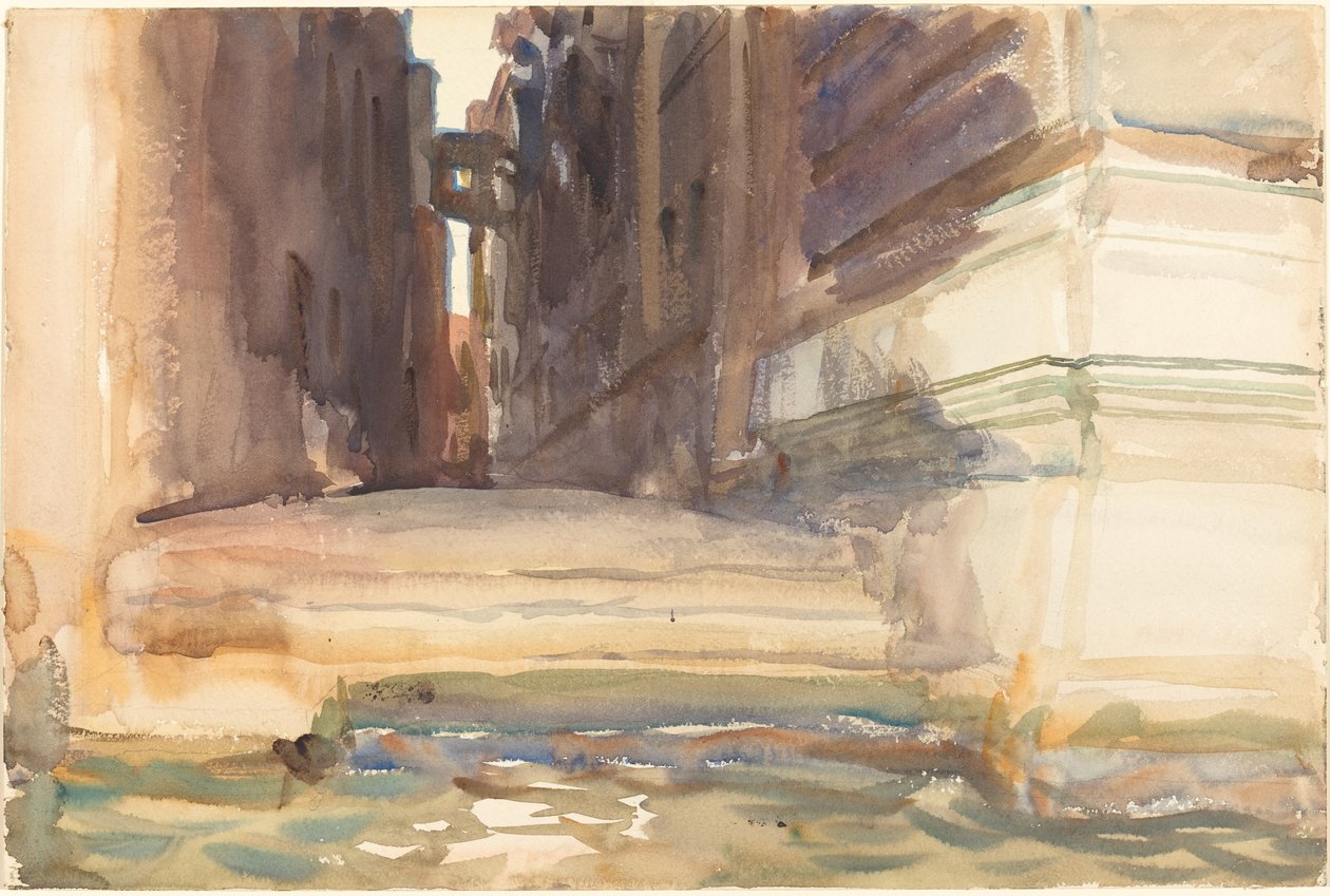 A Calle della Rosa com o Monte di Pietà, Veneza de John Singer Sargent