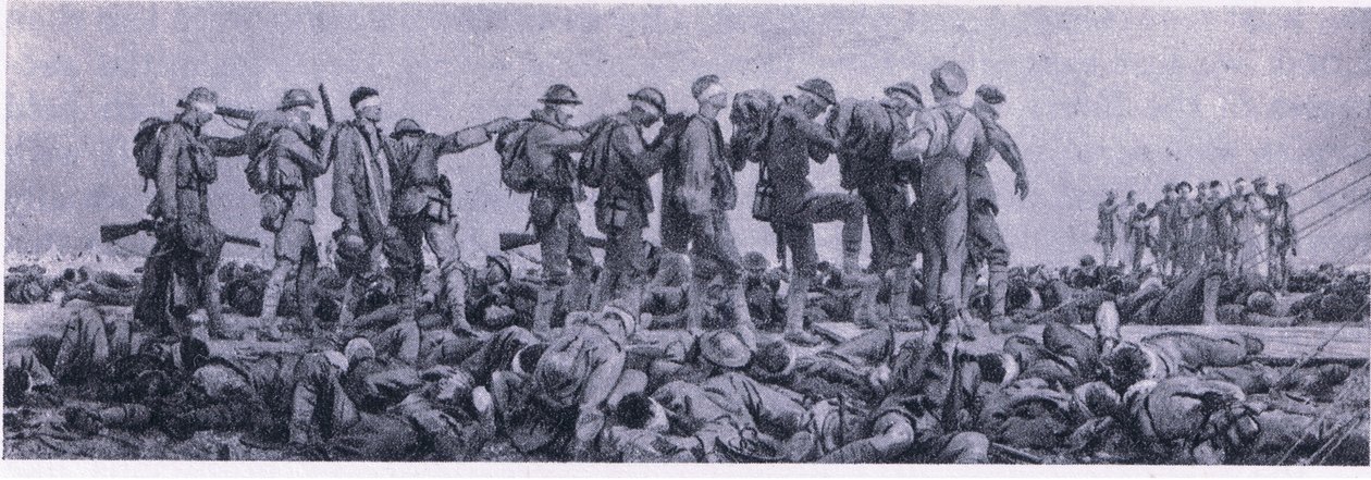 O Vestiário Casualties de Mustard Gas, da British Adventure, publicado por Collins, 1947 de John Singer Sargent