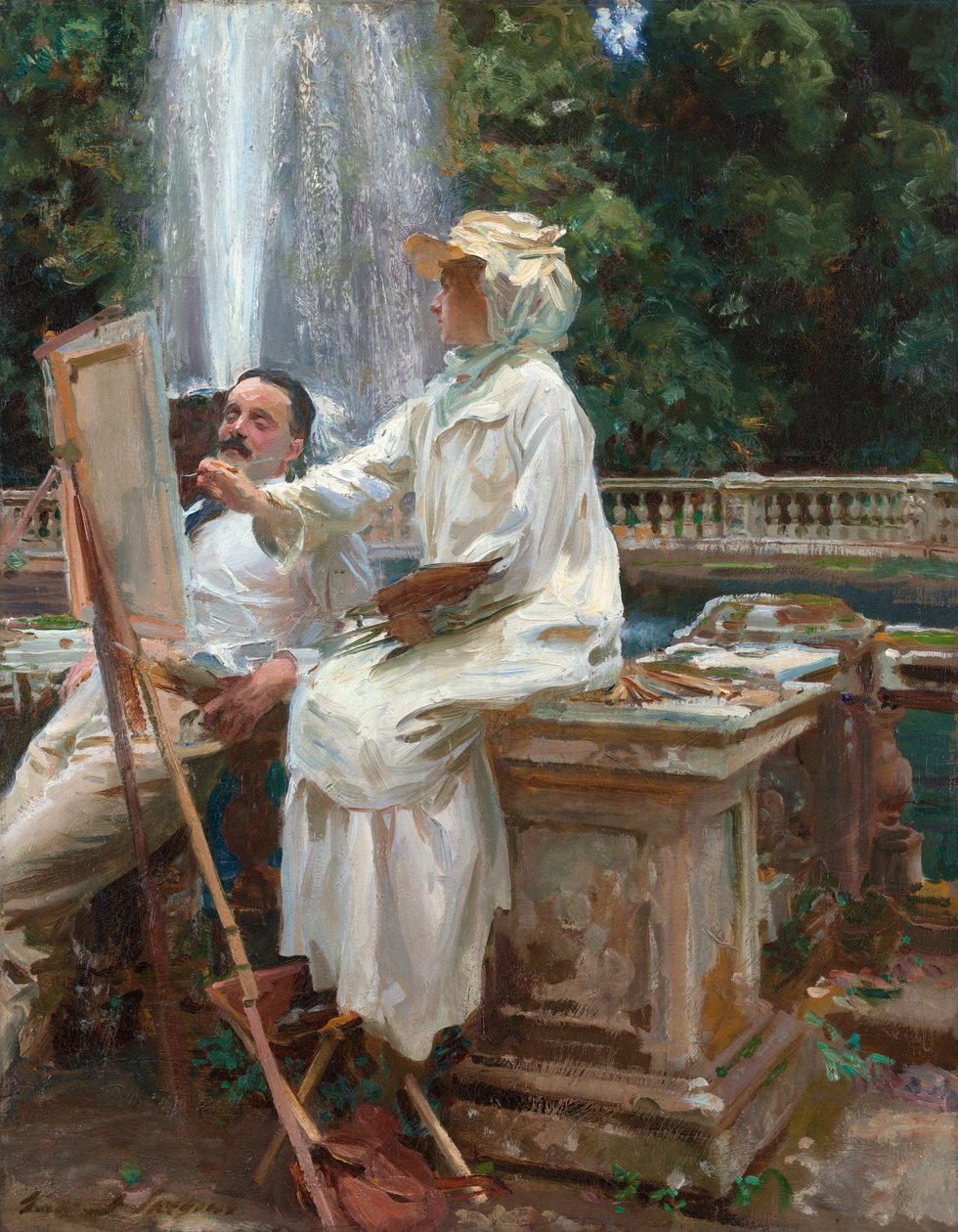 A Fonte, Villa Torlonia, Frascati, Itália, 1907. de John Singer Sargent