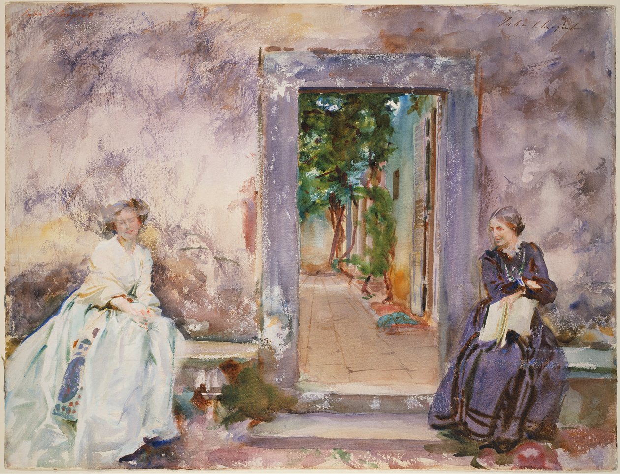 O muro do jardim de John Singer Sargent