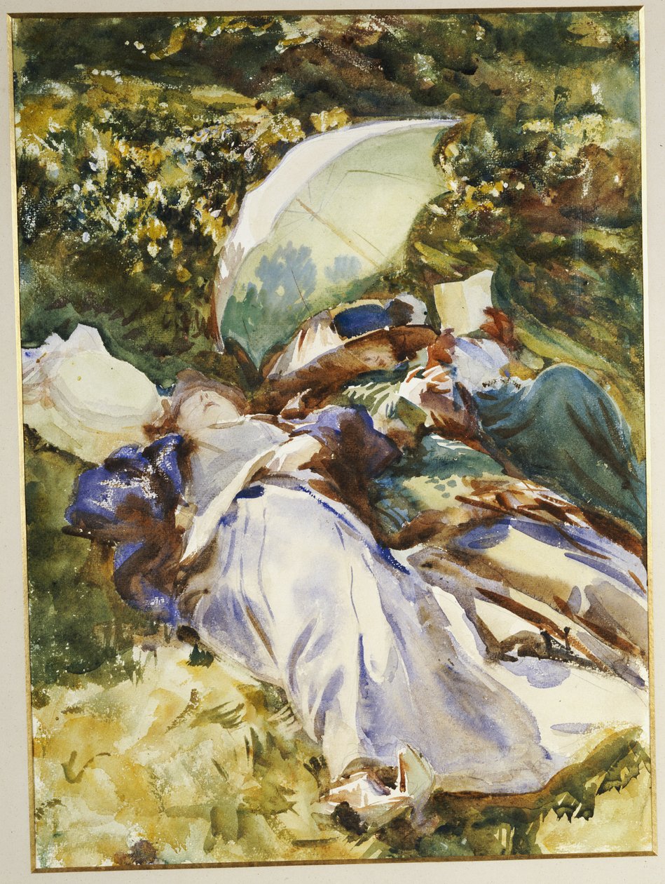 O guarda-sol verde, c.1910 de John Singer Sargent