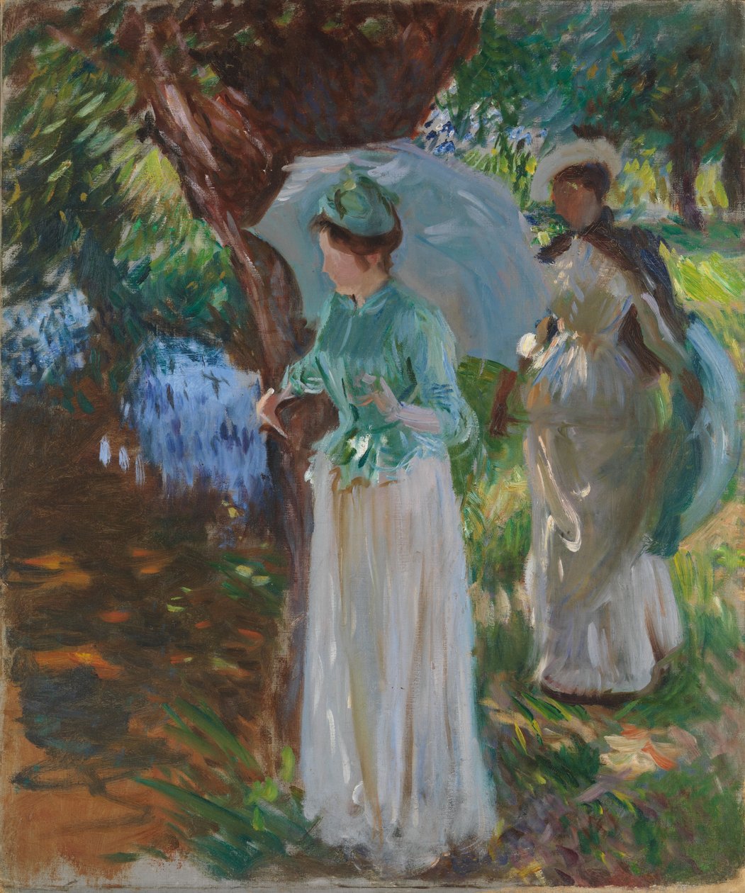 Duas garotas com sombrinhas, 1888 de John Singer Sargent