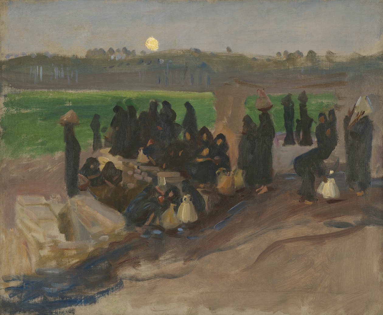 Portadores de água no Nilo, 1891. de John Singer Sargent