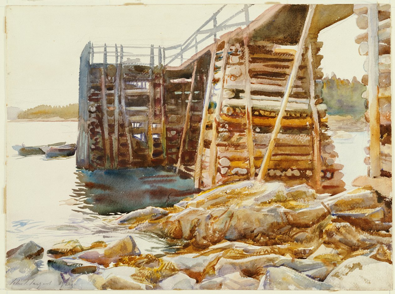 Cais em Ironbound, 1922 de John Singer Sargent