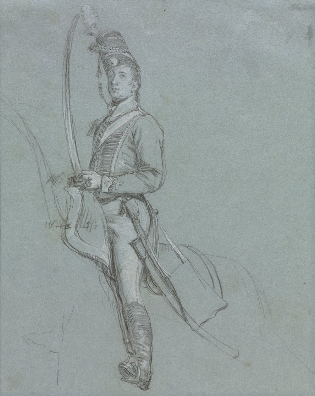 Um oficial hussardo a cavalo, 1812. de John Singleton Copley