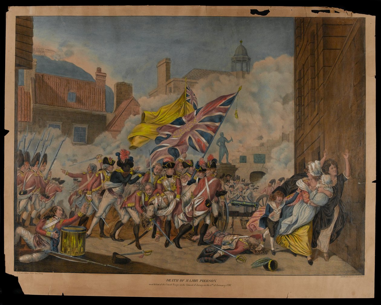  Morte do major Pierson e derrota das tropas francesas na ilha de Jersey em 6 de janeiro de 1781 de John Singleton Copley