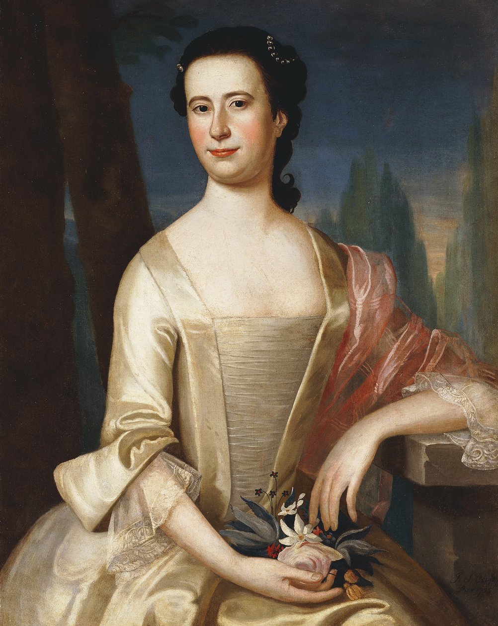 Retrato de uma mulher, 1755 de John Singleton Copley