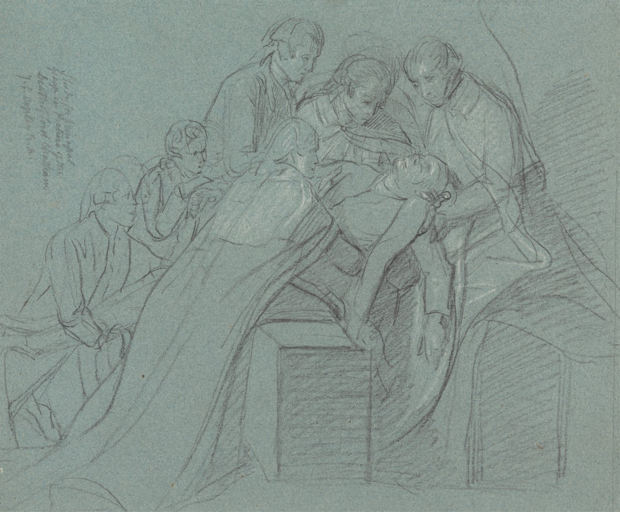 Estudo para o Grupo Central na "Morte do Conde de Chatham" de John Singleton Copley