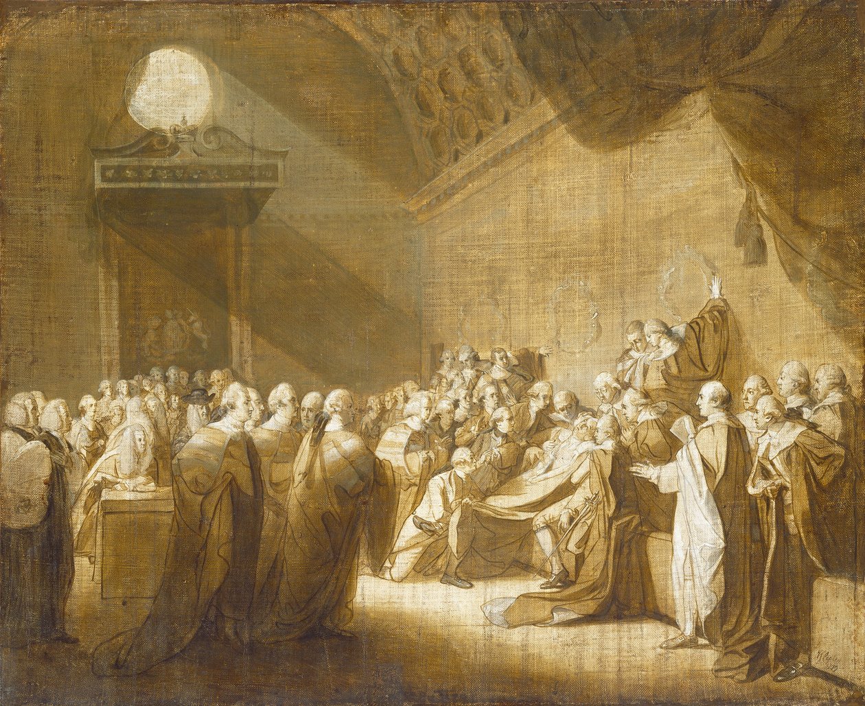 A morte do conde de Chatham, 1779. de John Singleton Copley