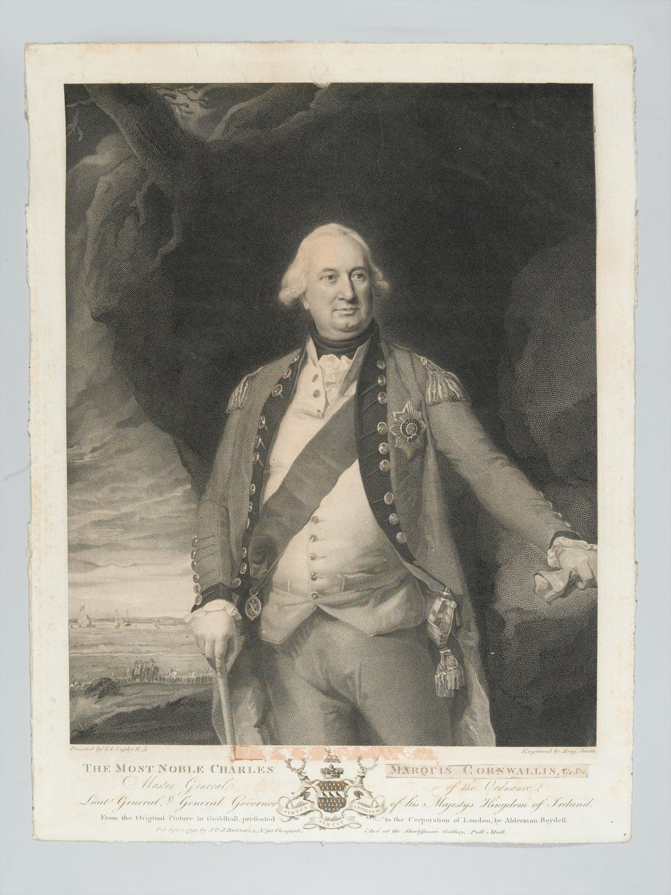  O mais nobre Charles Marquês Cornwallis, Mestre Geral da Ordenança, Tenente Geral, Governador Geral da Irlanda, Por volta de 1798 de John Singleton Copley