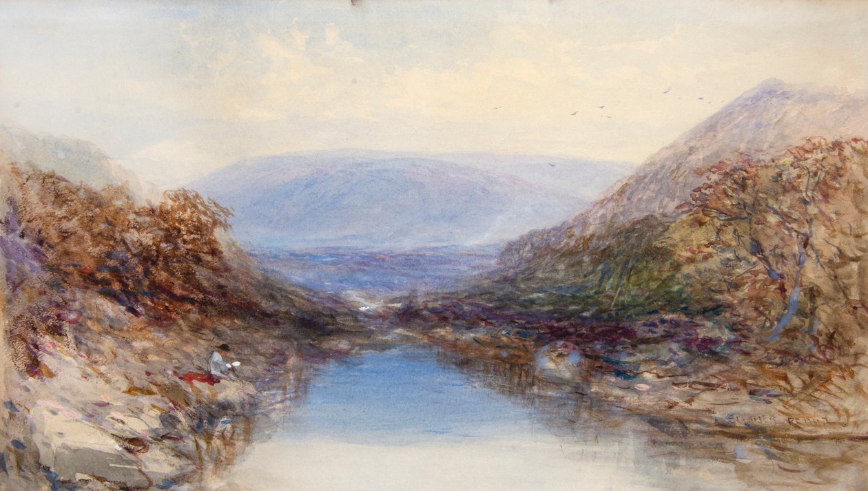 Na margem do rio (aguarela) de John Skinner Prout