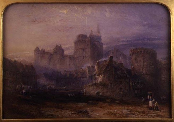 O Chateau de la Tremoille, Vitre (aguarela sobre papel) de John Skinner Prout