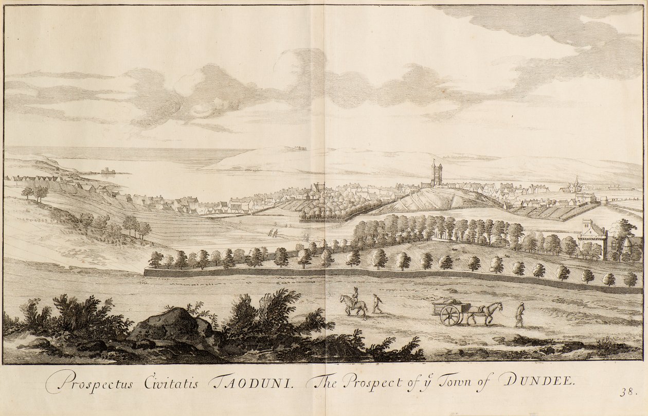 A perspectiva de sua cidade de Dundee de John Slezer