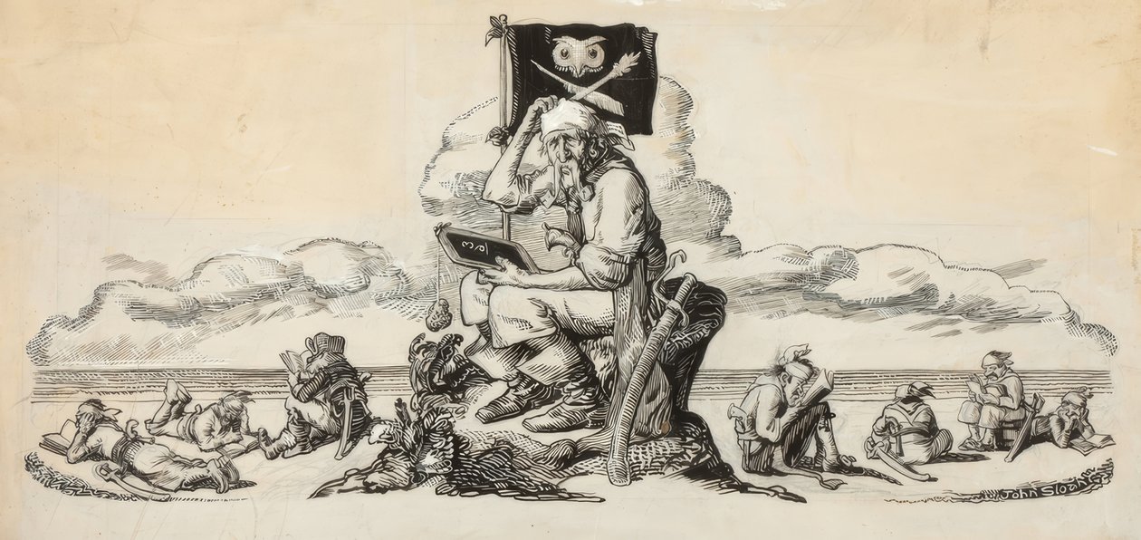 Aqui termina a memorável e extraordinariamente notável narrativa em quatro partes de Mehitabel e dos seus desesperados académicos de John Sloan