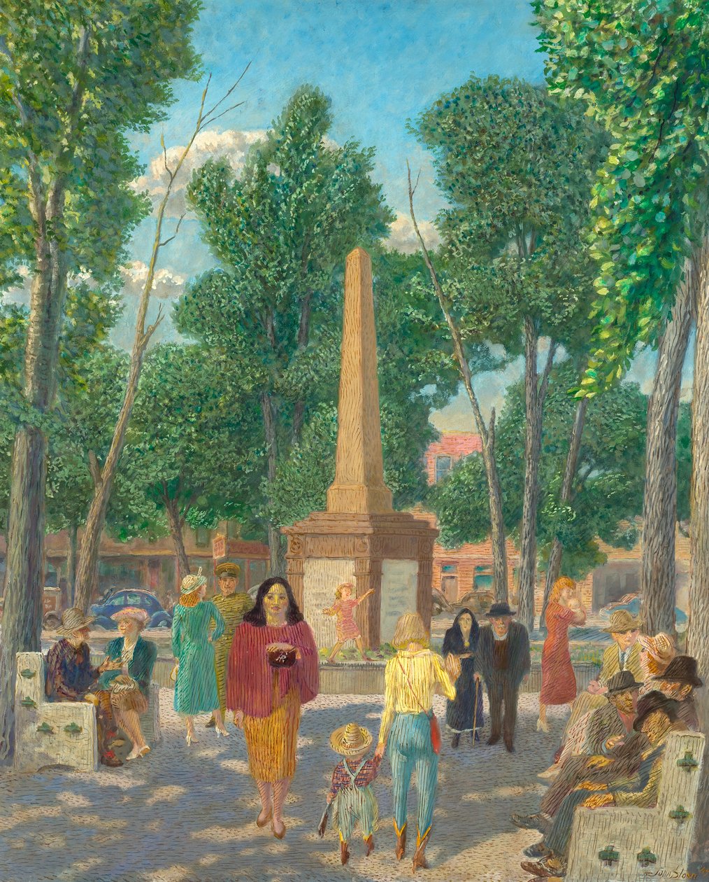 Monumento na Praça, Nova Iorque de John French Sloan