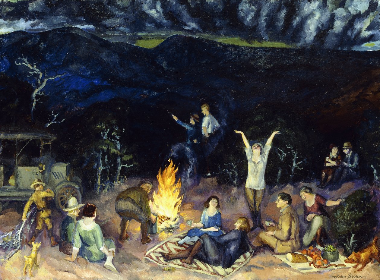 Piquenique no cume de John French Sloan