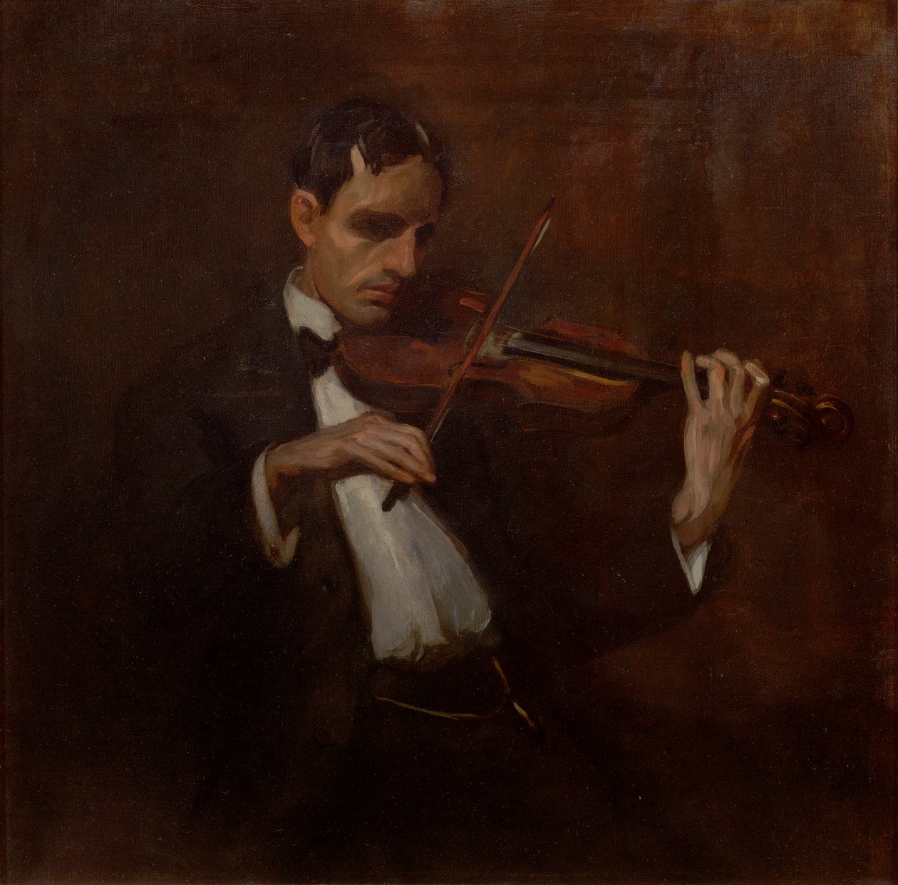 Violinista - Will Bradner (óleo sobre tela) de John French Sloan
