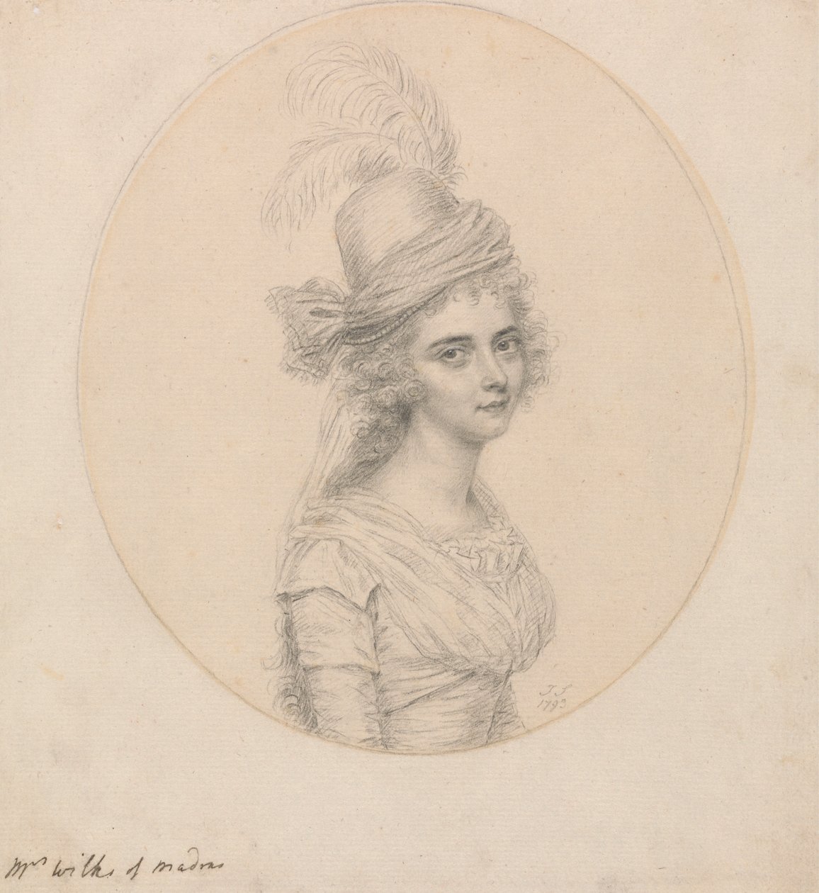 Retrato da Sra. Wilks de Madras de John Smart
