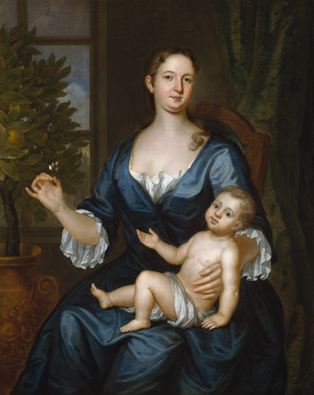 Sra. Francis Brinley e seu filho Francis, 1729. de John Smibert