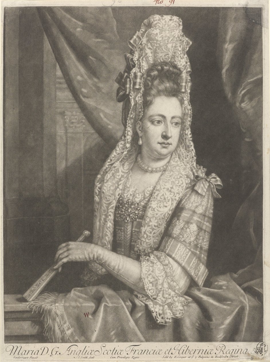 Retrato de Maria II Stuart de John Smith