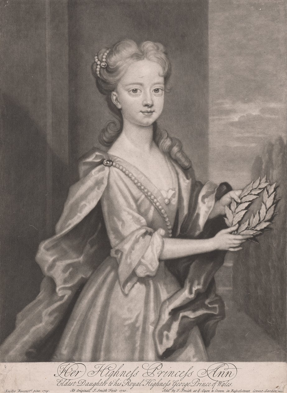 Sua Alteza Princesa Ann, Filha mais velha de sua Alteza Real George Prince of Wales, 1720 de John Smith