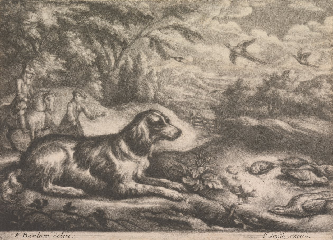 Cão de caça e faisões de John Smith