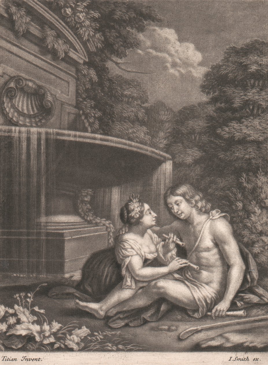 Vénus Witholding Adonis From the Chase de John Smith