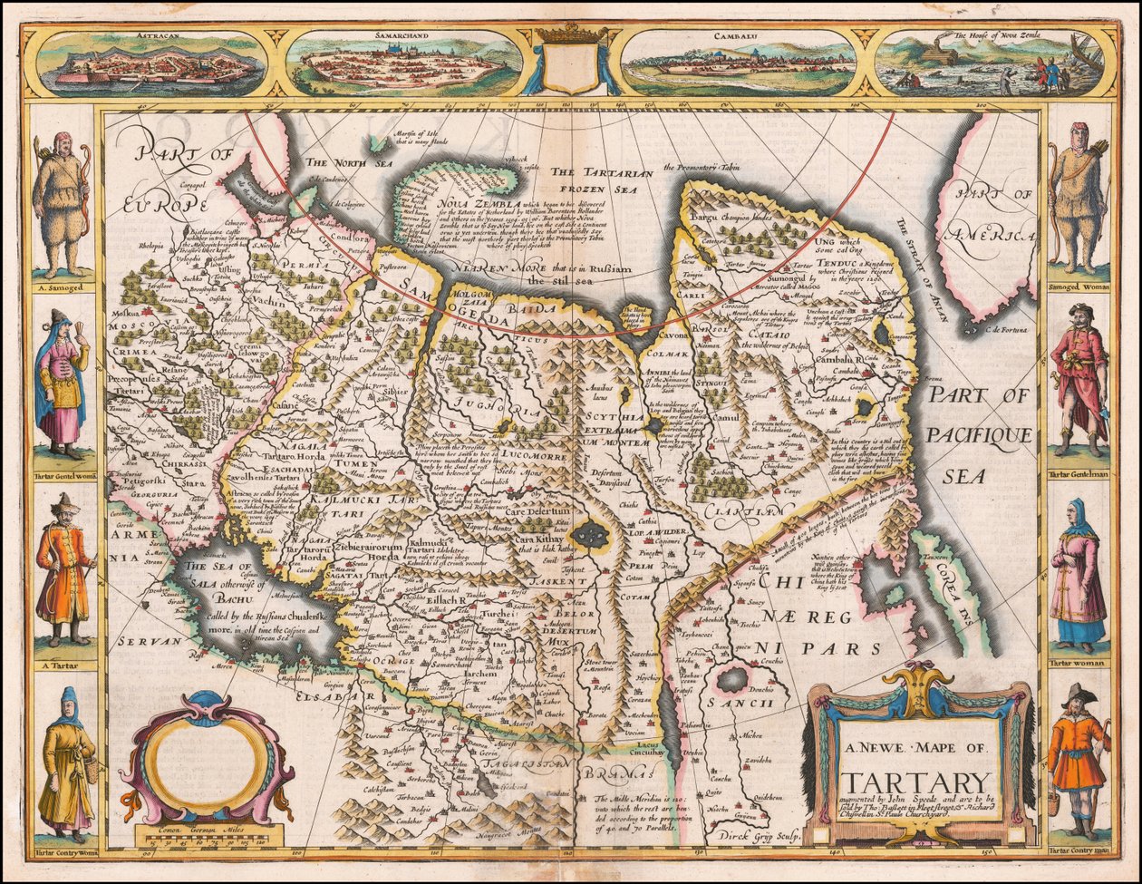 Mapa da Tartária de 1626 por John Speed de John Speed