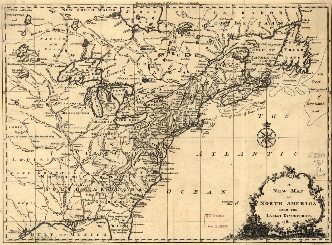 Um novo mapa da América do Norte a partir das últimas descobertas. LOC 75693504 de John Spilsbury