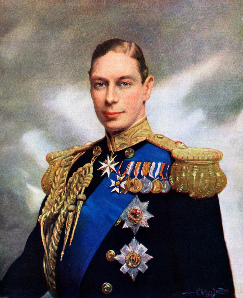 Retrato de Coroação do Rei Jorge VI em 1937 de John St. Helier Lander