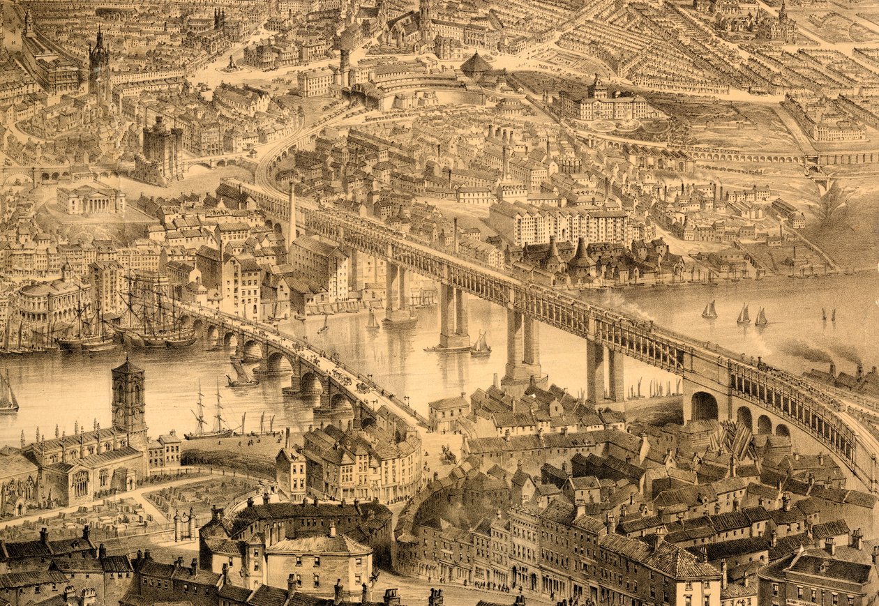Newcastle upon Tyne no reinado da rainha Victoria, 1864 de John Storey