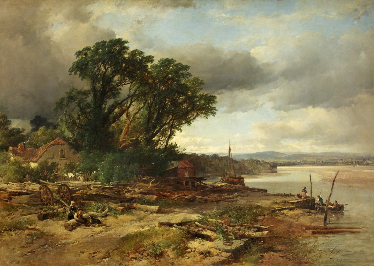 O rio Avon (óleo sobre tela) de John Syer