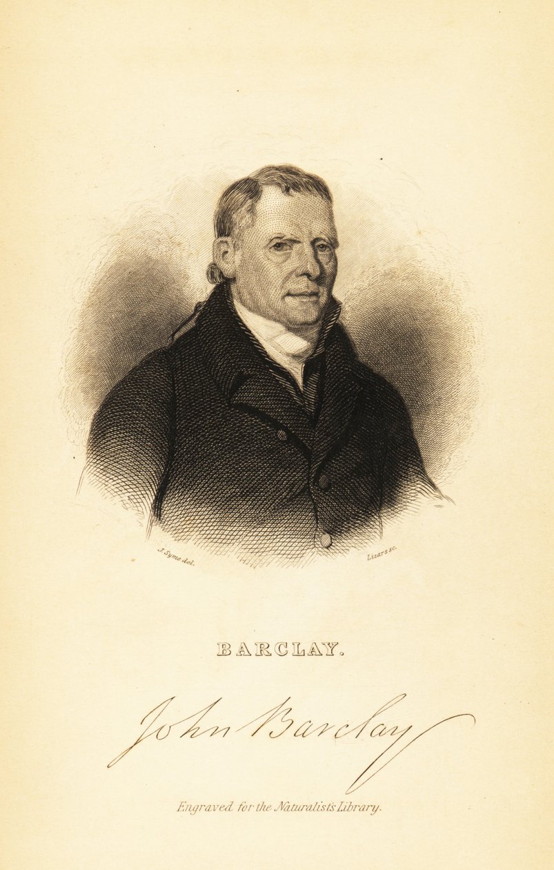 Retrato de John Barclay, anatomista comparativo escocês,1841 (gravura) de John Syme