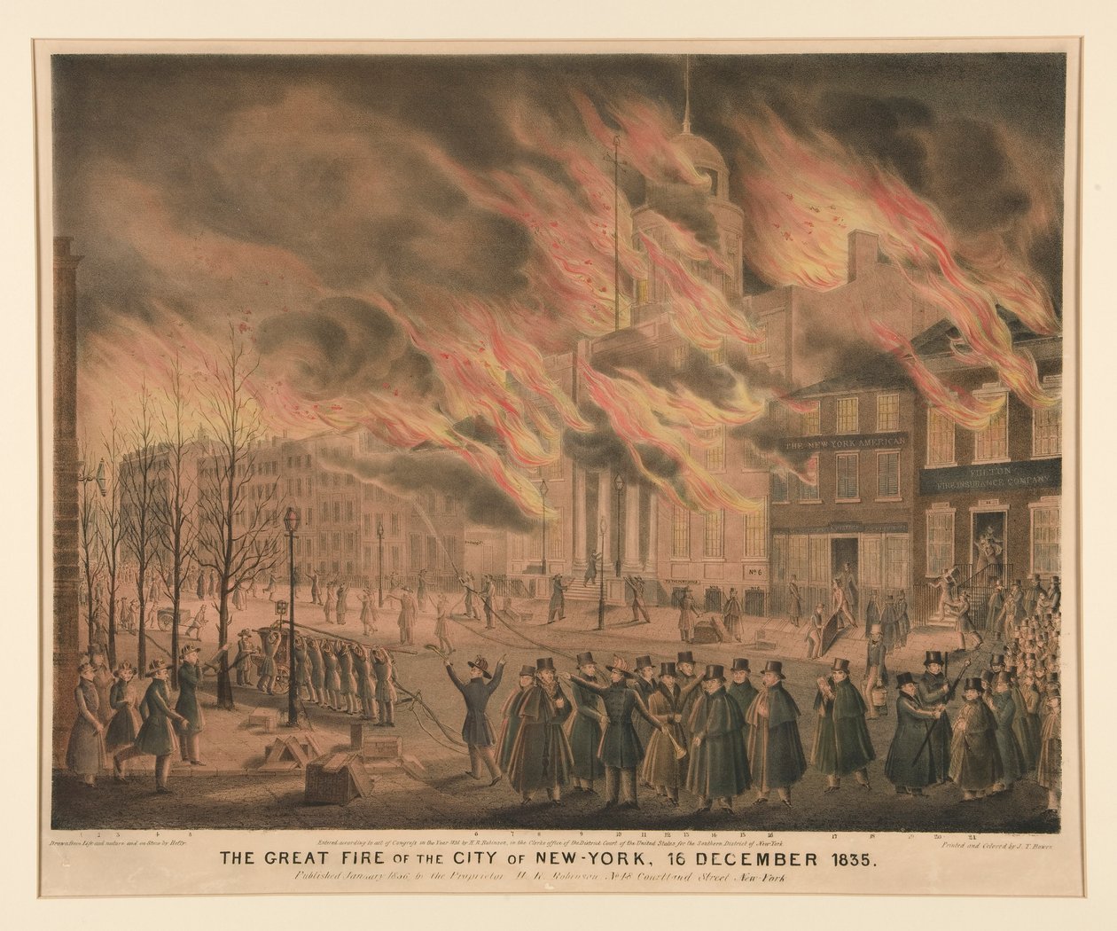 O Grande Incêndio da Cidade de Nova Iorque, 16 de Dezembro de 1835 de John T. Bowen