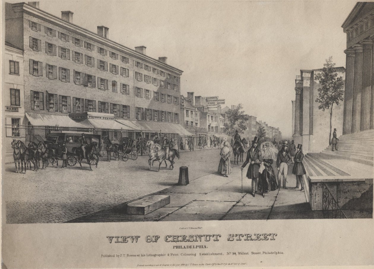 Vista da Rua Chesnut, Filadélfia de John T. Bowen