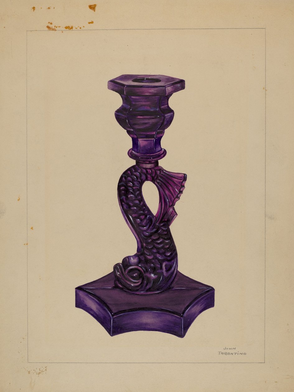 Dolphin Candlestick, c. 1936. de John Tarantino
