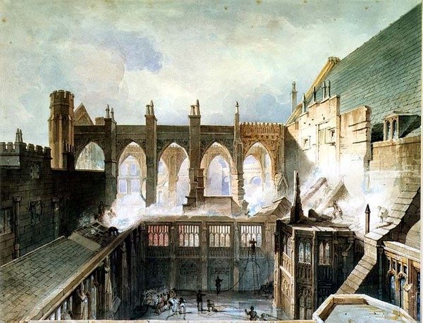 A Destruição da Capela de Santo Estêvão, Westminster de John Taylor