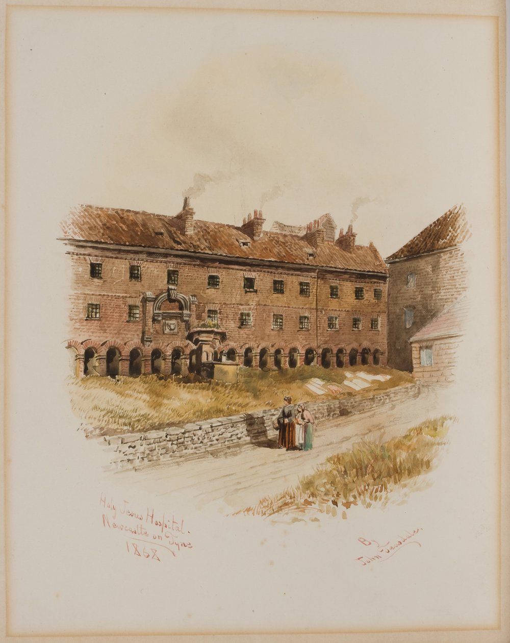 Hospital Holy Jesus, Newcastle upon Tyne (bodycolour) de John Teasdale