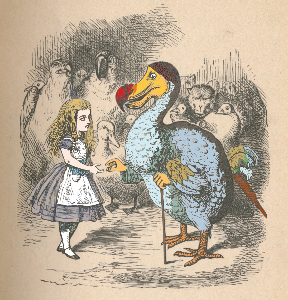 Alice e o Dodo, 1889 de John Tenniel