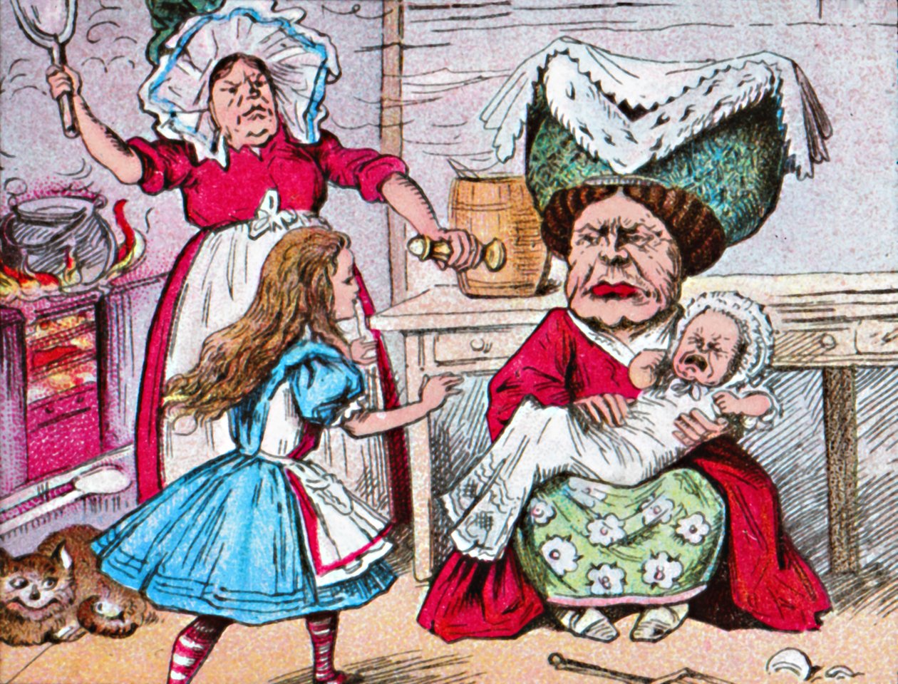 Alice, a duquesa e o bebê, c1910 de John Tenniel