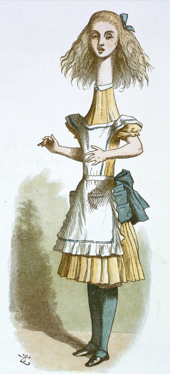 Alice com um pescoço comprido de John Tenniel