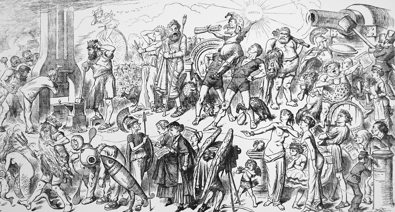 Ciência Aplicada Conquistando Tudo de John Tenniel