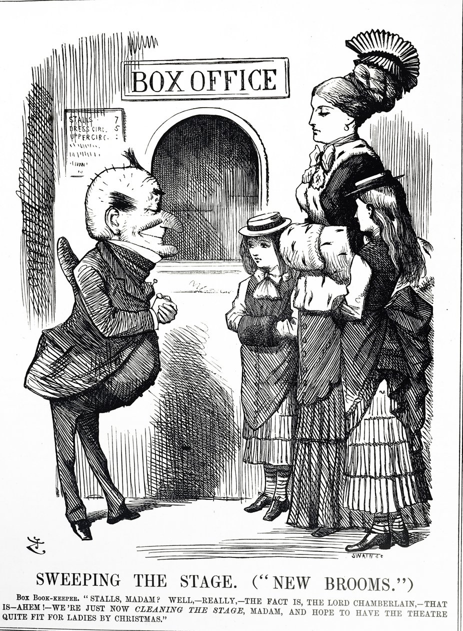 Desenho animado intitulado "Decência Pública ou Censura? de John Tenniel