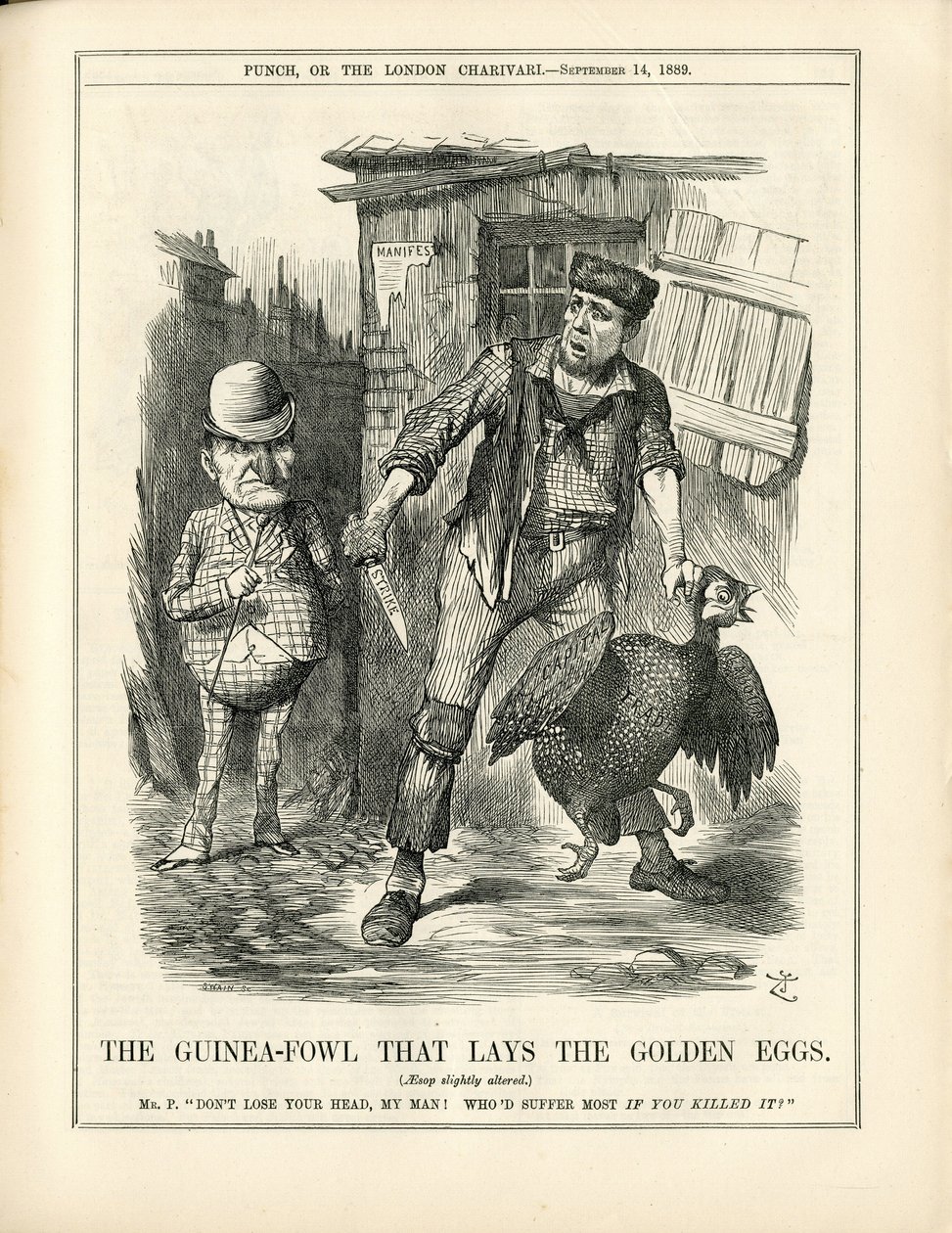 Ilustração de John Tenniel (1820-1914) em Punch de John Tenniel