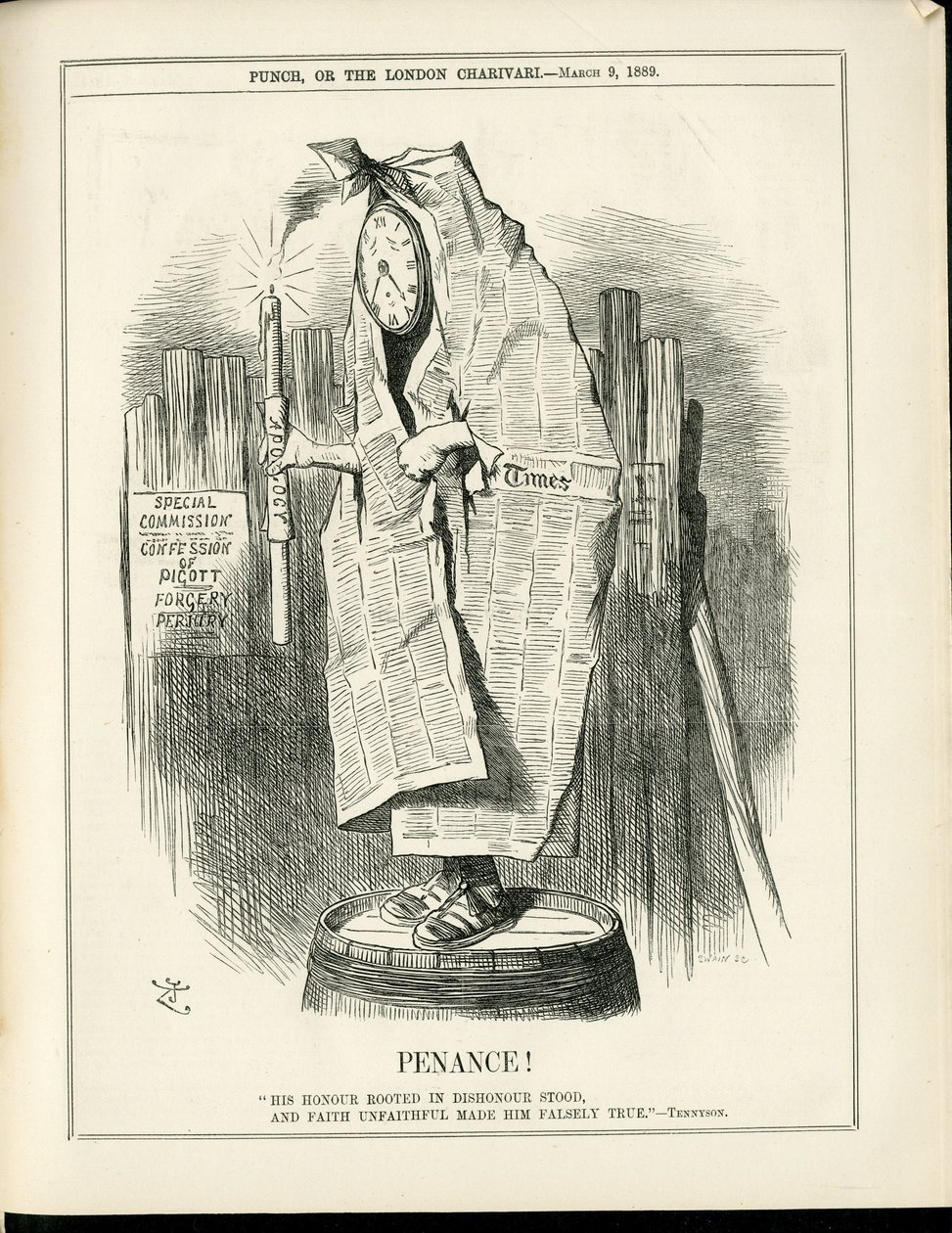 Ilustração de John Tenniel (1820-1914) em Punch de John Tenniel
