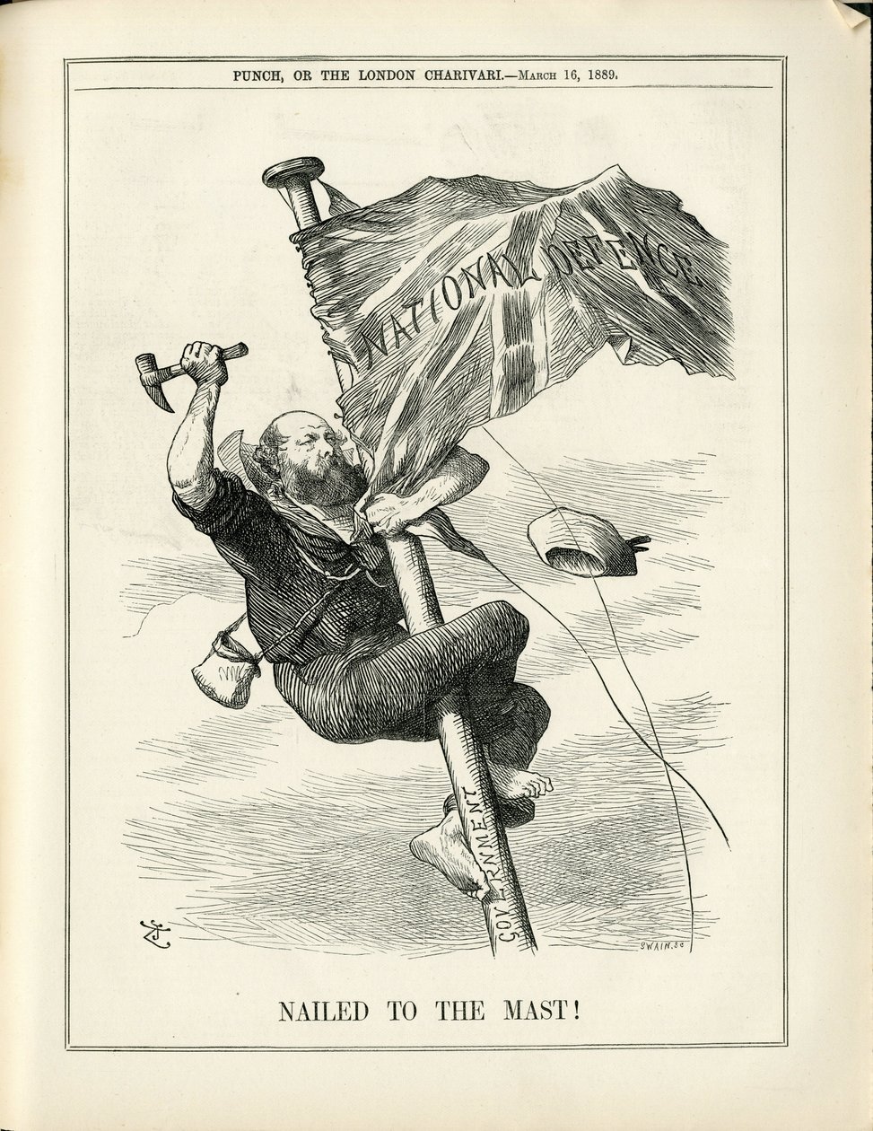 Ilustração de John Tenniel (1820-1914) em Punch de John Tenniel