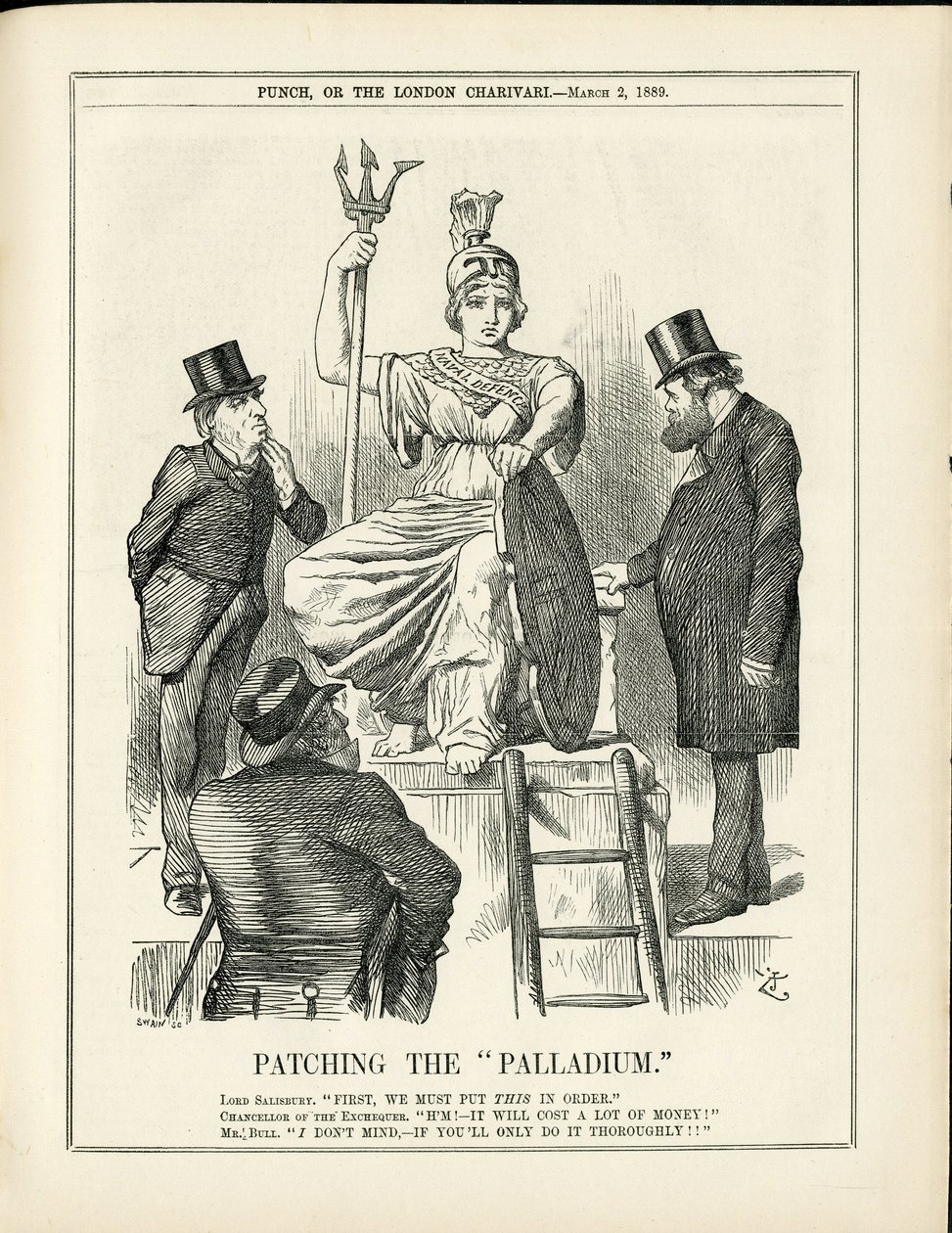 Ilustração de John Tenniel (1820-1914) em Punch de John Tenniel
