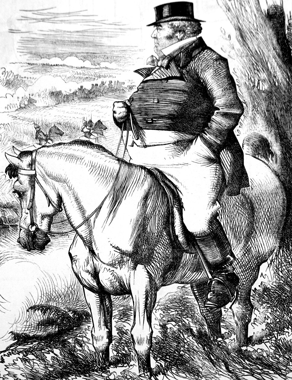 John Bull observando as manobras de outono de John Tenniel