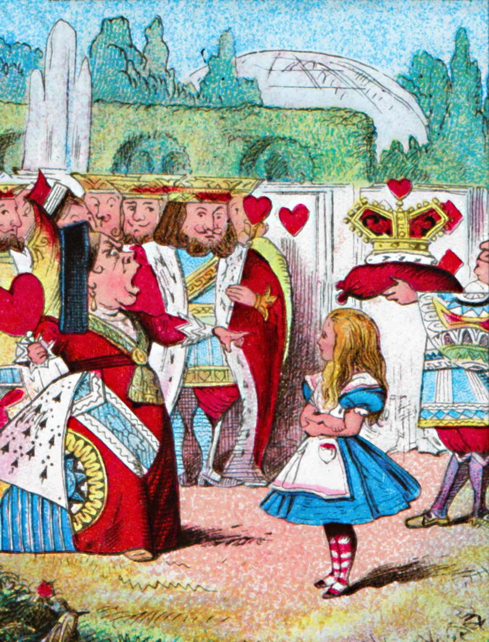 Fora com sua cabeça! Alice e sua rainha vermelha, c1910 de John Tenniel